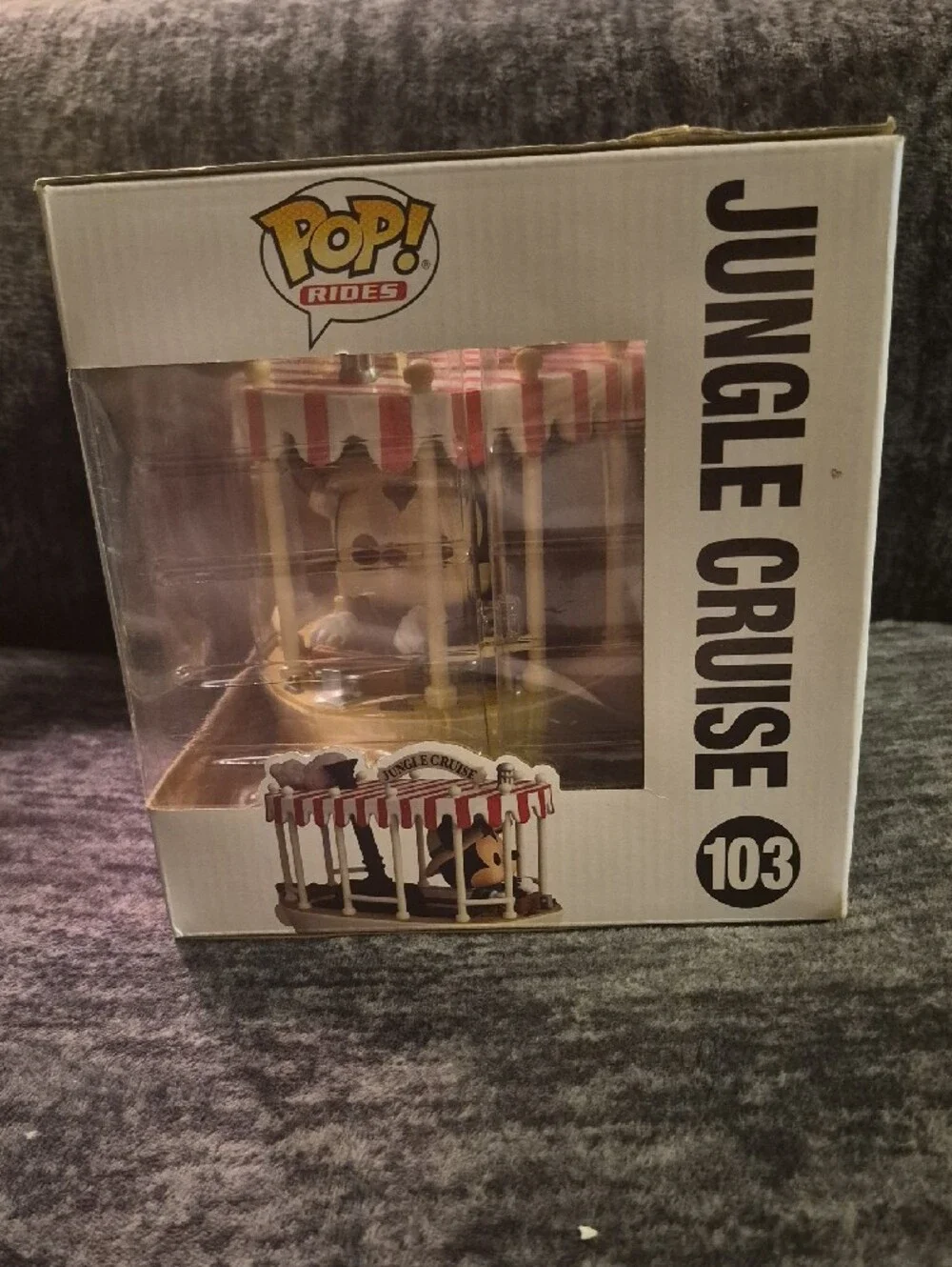 Funko Rides Jungle Cruise Vinyl Figure - Yellow Boat with Red & White Canopy